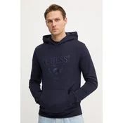Pulover Guess BEAU moški, mornarsko modra barva, s kapuco, M5RQ36 KCN01