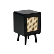 Nočna omarica Berwyn 2632 (Črna) Črna, 50x33x30cm, MDF plošča, Sintetični ratan