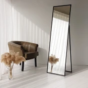 Hanah Home Podno ogledalo Cool Ayna Metal, 170x50cm, Crno