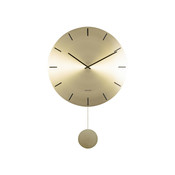 Zidni sat s njihalom u zlatnoj boji Karlsson Impressive, o 47 cm