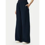 Tommy Jeans Spodnji del trenirke Script DW0DW23398 Mornarsko modra Wide Leg