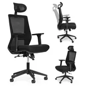 ModernHome ergonomska uredska stolica s okretnim mehanizmom i podesivom visinom – crna