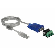 Delock USB Type-A na RS-422/485 DB9 serijski adapter s 600 W prenapetostno zaščito in razširjenim temperaturnim območjem