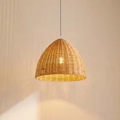 Lindby viseča svetilka Laverne, O 40 cm, ratana, E27 - Dnevna soba/jedilnica - Skandinavski - Svetlo leseno, bež