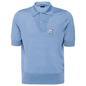 Prada - intarsia logo polo shirt - men - Blue
