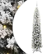 Vidaxl Umestno božično drevo Zelena 210 cm PVC in Jeklo in Plastika