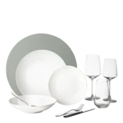 Začetni set posode 60 kosov — Premium Platinum Line silver - W0183