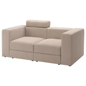 JÄTTEBO Modularna sofa dvosed, s naslonom za glavu/Samsala sivo-bež