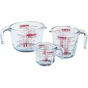 3x PYREX stekleni merilni vrč - 0,25 l, 0,5 l, 1 l