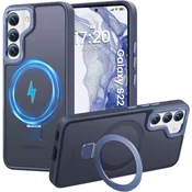 Infostyle Prosojen Mag HuwaiH ovitek za Samsung Galaxy S23 s stojalom – temno modra