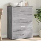 Vidaxl vidaXL Predalnik, siv hrast sonoma, 60x31x84 cm, material na osnovi lesa