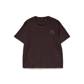 VERO MODA Majica VMSARA METTE ecru / rjava