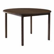 Rjava okrogla raztegljiva jedilna miza iz masivnega hrasta o 120 cm Noor – Hammel Furniture