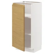 METOD Podni element s policama, bela/Voxtorp im. hrastovine, 40x37 cm