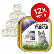 Yarrah Bio Wellness Pâté varčno pakiranje 12 x 100 g - Piščanec & puran z aloe vero