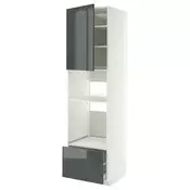 METOD / MAXIMERA Visoki element za ugradb uredaje, bijela/Kallarp tamno sivo-zelena visokog sjaja, 60x60x220 cm