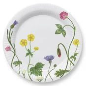 Desertni krožnik HAMMERSHOI SUMMER - WILD FLOWERS 22 cm, bela, porcelan, Kähler