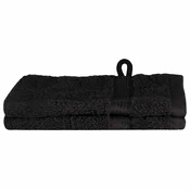 Vidaxl Gostinska brisača SOLUND 2 szt. Črna 15 x 21 cm 550 gsm