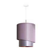 Duolla - Luster na sajli PARIS 1xE27/15W/230V precnik 40 cm ružicasta/srebrna/bakarna