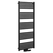 Kopalniški radiator GRUNT 500x1330 mm, sredinski priključek, črna mat - Črna mat barva - 500x1330 mm - Bruckner - GRUNT - 24 - Jeklo - Oblika H - Oblika H - 500 - 1330 - 6.2 - 14