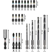 20-delni komplet PRO Impact Metal Set