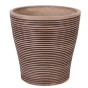 IN Kompozitni cvetlični lonček TAUPE z vdolbinami GS12AD15.TP 15x15cm