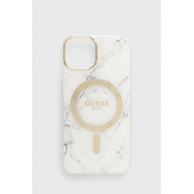 Etui za telefon Guess iPhone 14 6.1 bela barva