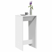 vidaXL Barska miza bela 51x50x103,5 cm inženirski les