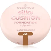 essence silky CUSHION FOUNDATION tekoči puder v gobici s srednjo prekrivnostjo odtenek 205 12 g