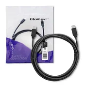Qoltec kabel usb 3.1 tipa c moški | usb 3.1 tipa c moški | 3 m | črna