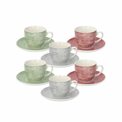 TOGNANA set skodelica za čaj s podstavkomPetra 200ml, 6 kos, porcelan
