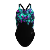 Speedo FL PLACEMENT PRINTED POWERBACK AF, kopalke ž.enodelne, črna 8005325