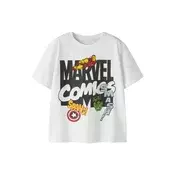 NAME IT Majica NKMALFI MARVEL  rumena / zelena / črna / bela
