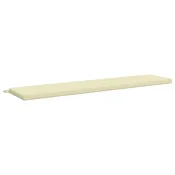 Vidaxl Blazina za klop SOEST 100% poliester Krem 200 x 40 x 5 cm