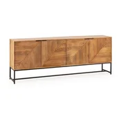 Komoda iz masivnega manga v naravni barvi 210x80x40 cm Nereida – MOME