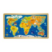 Drvene puzzle - karta svijeta