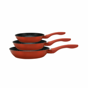 Northix Set s ponvami - 3 kosi - non stick - rdeče barve