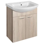 AQUALINE Stenska kopalniška omarica ZOJA 615x740 mm, platinasti hrast, 2 vrata