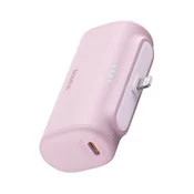 Baseus kompaktna power bank za brzo punjenje 5000 mAh, 20 W s iPhone prikljuckom, ružicasta P10068307413-00