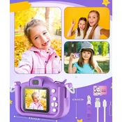 Dexxer Otroški LCD 40MPix digitalni fotoaparat samorog USB vijoličen + 32GB SD kartica