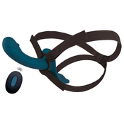 You2 Toys Strap on sa vibratorom i daljinskim upravljacem, Plavi