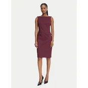 Fracomina Cocktail obleka FR26WD2001W42901 Bordo rdeča Slim Fit