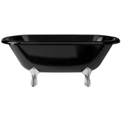 Casa Padrino Art Nouveau bathtub black/silver 170 cm - Freestanding retro style bathtub