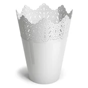 Don-Plast Saksija Koronka 2W, 19 cm, Bela