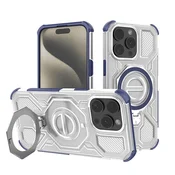 Hibridni ovitek Carbon Shield Pro za iPhone 15 Pro Max - blue transparent
