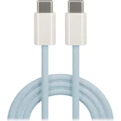 maXlife Maxlife kabel USB-C - USB-C, 1m, 20W, plavi, najlon