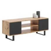 shumee Focus RTV omarica 135 cm - loft hrast craft/črna
