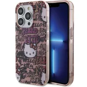 HELLO KITTY Ovitek za iPhone 15 Pro z grafitom Hello Kitty, roza