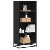 Polica za knjige crna 60x35x139 cm izradeno drvo