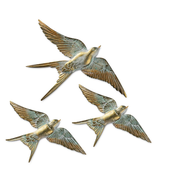 Aberto Design Zidna dekoracija Flying Swallow 1, 3 komada